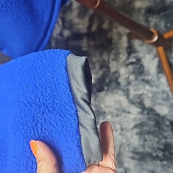 NWT Eddie Bauer Sherpa Fleece Jacket Sz XL Royal and Gray - Picture 6 of 13